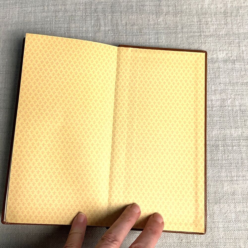 Vintage Italian Leather Address Book Genuine Vera Pelle Unused 8" x 4"